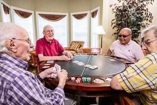 Poker games at Winnwood Retirement Community