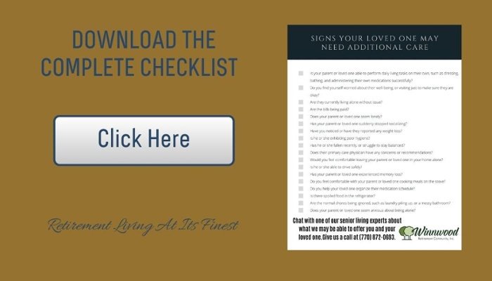 Signs of aging checklist