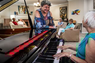 Piano Lounge at Winnwood Retirement Community