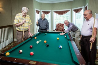 Pool hall at Winnwood Retirement Community