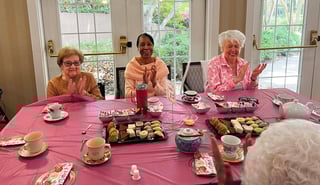 Celebrating mother's day with tea and cookies