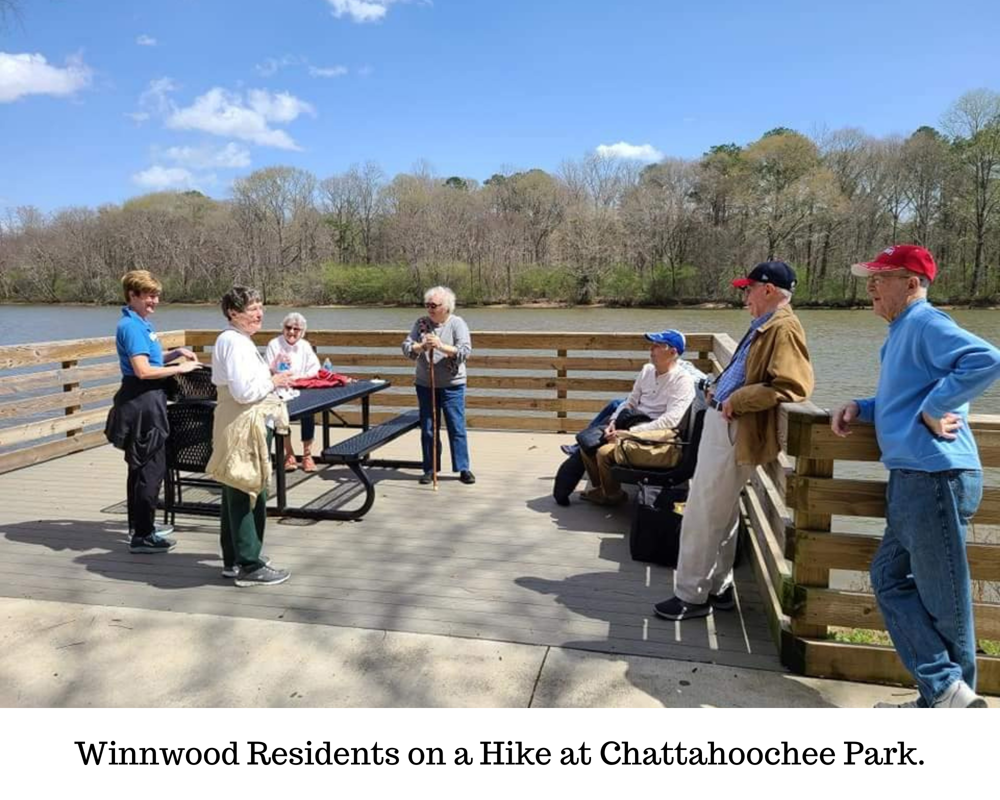 Winnwood Residents on a hike Hike at Chattahoochee Park.-1