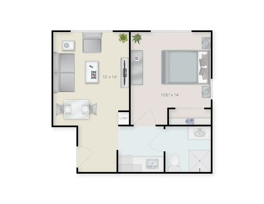 Assisted Living 1 Bedroom A Assisted Living 1 Bedroom A