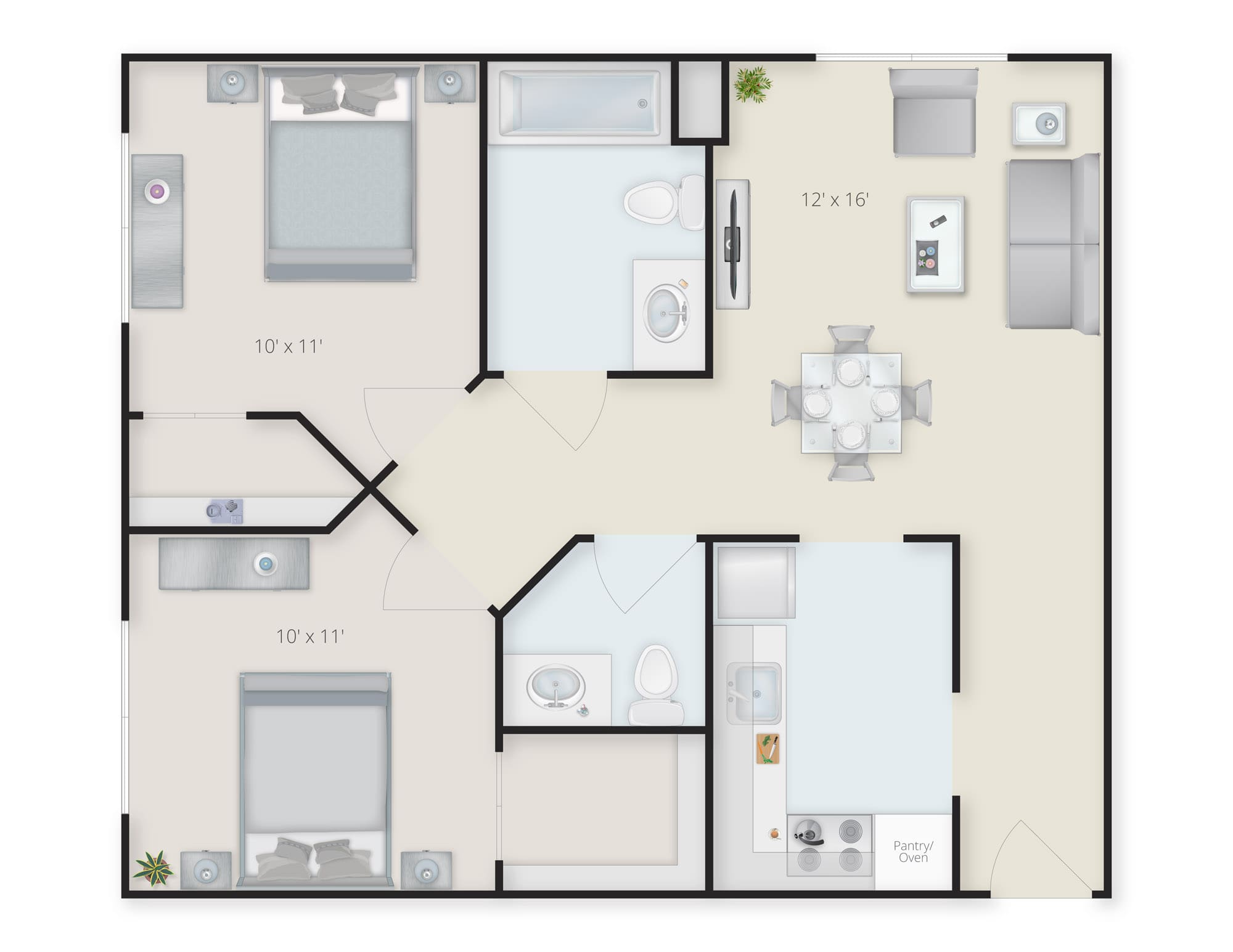 Independent Living 2 Bedroom E Independent Living 2 Bedroom E